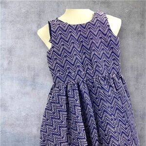 Max Studio navy blue and white sleeveless dress size 5